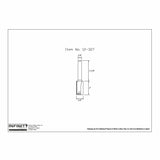 Diagram of straight router bit, 1/2 inch cutting diameter, item 12-327, woodworking tool