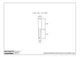 Technical drawing of straight router bit, item 12-595, showing dimensions of shank and cutting length.