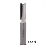 Straight router bit with sharp carbide cutting edge, number 12-611, on white background.