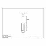 Technical drawing of straight router bit, item 12-771, with detailed dimensions.