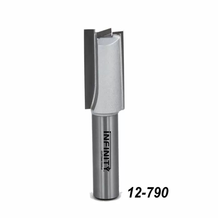 Carbide tipped straight router bit for woodworking, part number 12-790