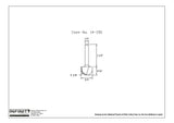 Technical drawing of round nose router bit with dimensions, Item No. 14-190.