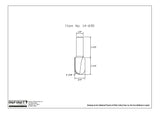 Technical drawing of a round nose router bit with dimensions, item 14-690.