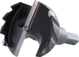 Precision woodworking router bit with sharp cutting edges for clean wood shaping
