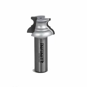 Steel Roman ogee router bit with decorative profile for woodworking projects
