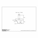 Technical diagram of woodworking router bit with dimensions, item number 17-530.