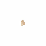 Wood molding profile sample cut with router bit, isolated on white background