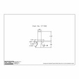 Technical drawing of woodworking router bit with precise dimensions, item number 17-540.