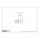 Technical drawing of router bit with dimensions, item number 17-545, woodworking tool diagram