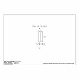 Diagram of straight router bit, 1/4-inch shank, item 18-064 with dimensions shown.