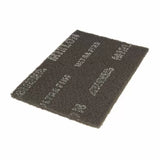 Gray abrasive sanding pad for woodworking surface preparation and finishing