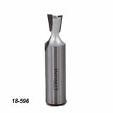 Carbide-tipped dovetail router bit for woodworking, product number 18-596
