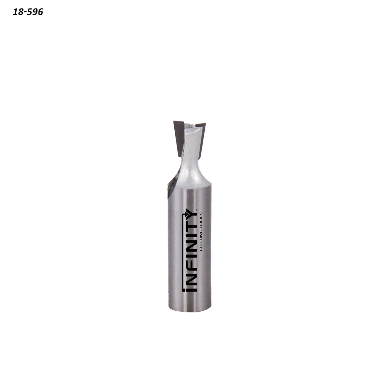 Straight flute metal woodworking router bit for precision cutting, isolated on white background