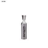 Straight flute metal woodworking router bit for precision cutting, isolated on white background