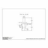 Technical diagram of router bit profile with measurements, woodworking tool drawing.
