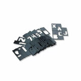 Alphabet letter router template set for woodworking, black plastic stencils A-Z