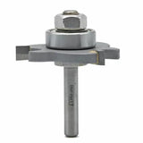 Carbide woodworking router bit with bearing and cutting edge for joinery and shaping wood