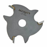 Carbide-tipped saw blade for woodworking, four-tooth, labeled 1/8 inch kerf