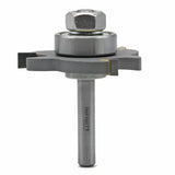Carbide-tipped slot cutter router bit with bearing for woodworking precision cuts