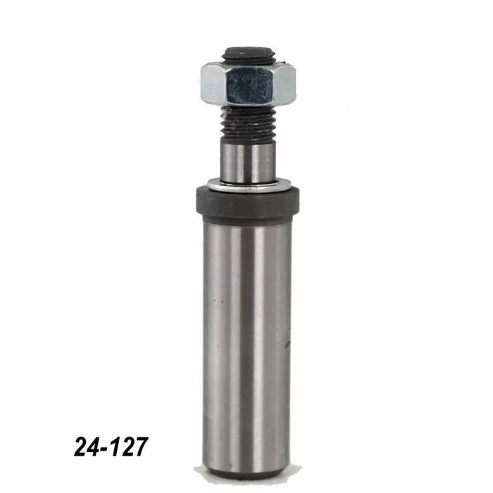 Steel router bit collet with bearing and nut for woodworking applications, code 24-127