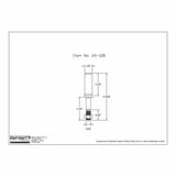 Technical drawing of woodworking router bit with dimensions, item number 24-128.
