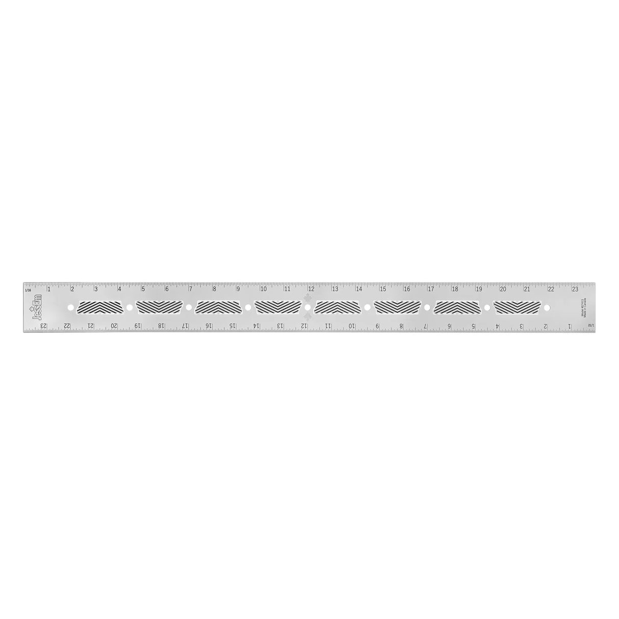 24-inch stainless steel precision woodworking ruler with engraved markings