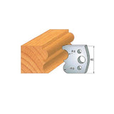 Wood molding profile with steel cutter head diagram for woodworking precision cuts