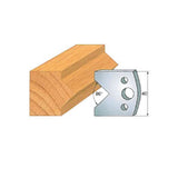 Carbide molding cutter head with 86-degree profile and wood sample for woodworking.