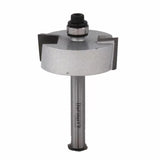 Straight flute router bit for woodworking, metal shank and two cutting edges