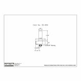 Technical drawing of woodworking router bit with labeled dimensions and 3/16x3/8 bearing.