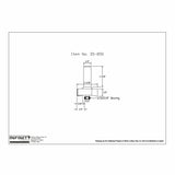 Technical drawing of woodworking router bit with dimensions and bearing details.