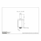 Technical diagram of straight router bit with dimensions and bearing details.