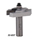Groove cutting router bit with ball bearing and metal shank, part number 35-857