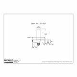 Technical diagram of woodworking router bit with labeled dimensions and bearing.