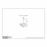 Technical drawing of 36-921 router bit with dimensions for woodworking.