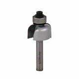 Carbide tipped router bit with ball bearing guide for woodworking and shaping edges