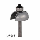 Large roundover router bit with bearing, labeled 37-286, precision woodworking tool