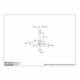 Technical drawing of woodworking router bit with labeled dimensions, item 38-001.