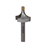 Roundover router bit for woodworking, carbide cutting edge and straight shank design