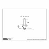 Technical diagram of woodworking router bit with detailed measurements, item number 38-754.