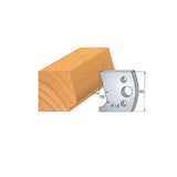 Wood edge profile with steel molding knife, woodworking tool with diagram measurements