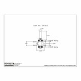 Technical drawing of woodworking router bit with precise dimensions and bearing sizes labeled