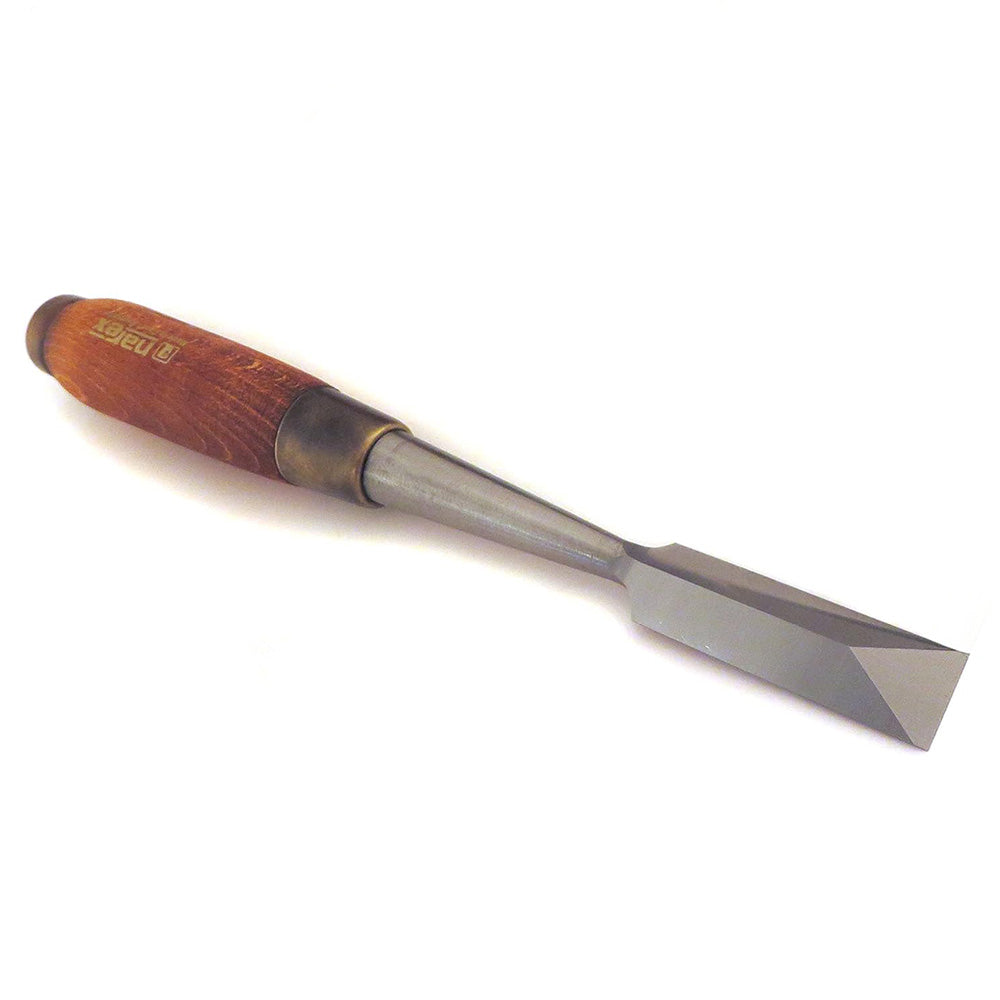 Bevel edge dovetail chisel with wooden handle for woodworking joinery