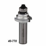 Roundover router bit with bearing for woodworking, part number 40-770, on white background