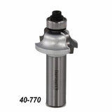 Roundover router bit with bearing for woodworking, labeled 40-770, on white background