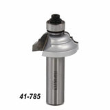 Carbide router bit with bearing, classic woodworking edge profile, part number 41-785