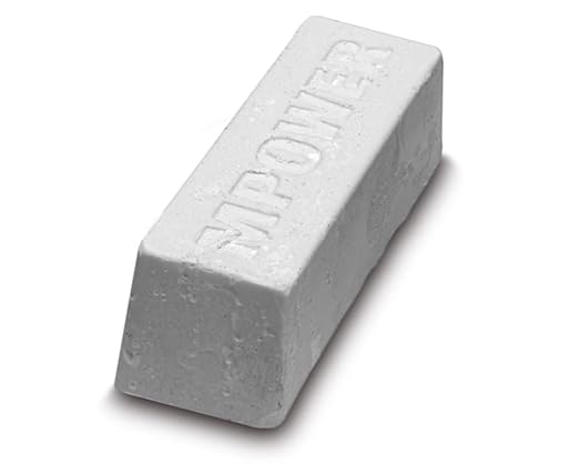 White honing strop compound block for sharpening woodworking tools