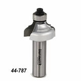 Roundover router bit with bearing, labeled 44-787, for woodworking edge profiles.