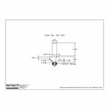 Router bit technical drawing with labeled dimensions and bearing, item 44-787, woodworking tool