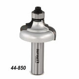 Roundover router bit with ball bearing guide, model 44-850, for woodworking.